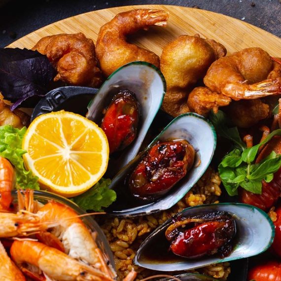 Seafood Night With Choice Of Beverage For One, Two Or Four Swim Shop Online at Special Price from Oman Mega Deals