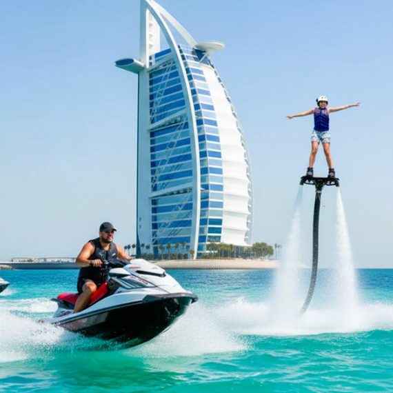 Buy 30 Or 60-Minute Jet Ski With Optional Fly Board Or Banana Ride Rental Now at Special Price in OmanMegaDeals.com 30 Or 60-Minute Jet Ski With Optional Fly Board Or Banana Ride Rental WATER SPORTS Shop Online at Special Price from Oman Mega Deals