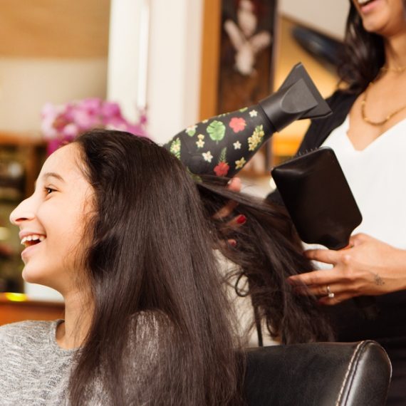 Hair Wash, Trim, Blowdry, Root & Full Color + Hot Oil Treatment HAIRDRESSER Shop Online at Special Price from Oman Mega Deals