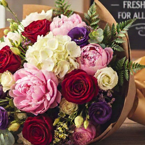 Handcrafted Rose Bouquets, 12 To 100 Roses Choice Of Color Swim Shop Online at Special Price from Oman Mega Deals