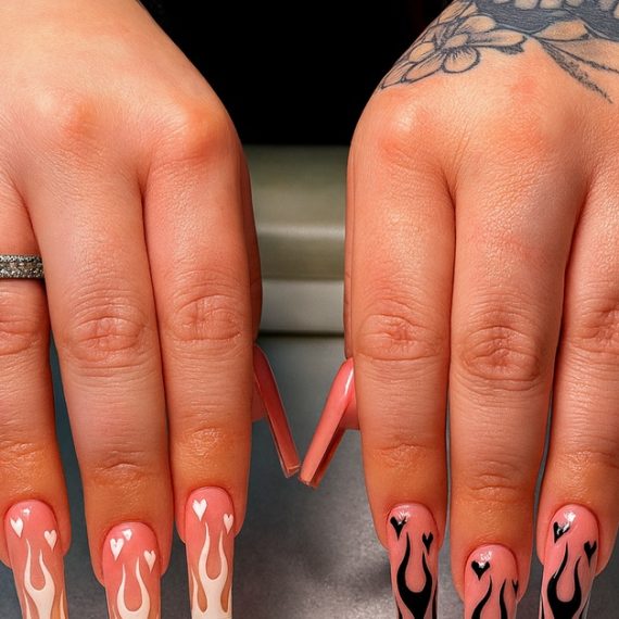 Acrylic Nail Extensions W Classic Or Gelish Color & Optional Pedicure NAILS Shop Online at Special Price from Oman Mega Deals