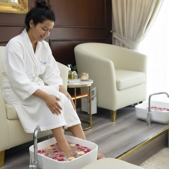 Classic & Gelish Manicure-pedicure W Hair Wash, Blowdry & Spa Add-ons NAILS Shop Online at Special Price from Oman Mega Deals