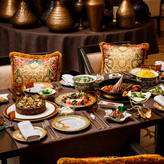 Enigma: A Taste of Persia at Versace Dubai at Palazzo Versace Dubai at Jaddaf Waterfront, Dubai, United Arab Emirates Food & Drink Shop Online at Special Price from Oman Mega Deals