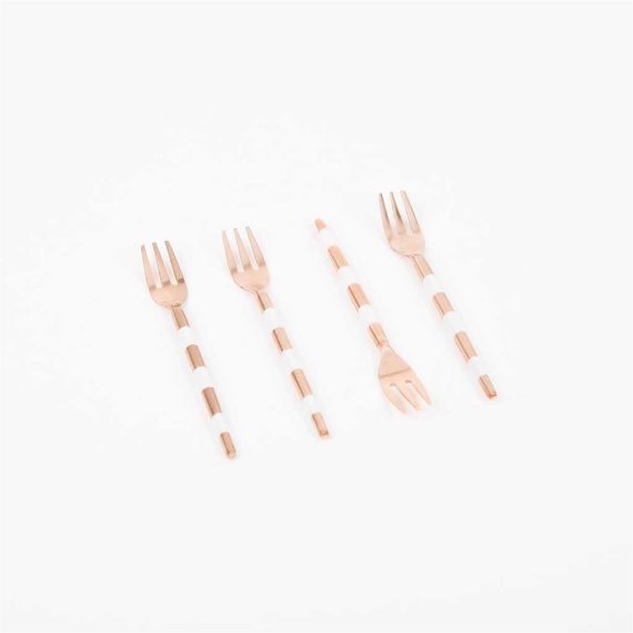 FORK (SMALL)  Set/4 from STRIPED cutlery cutlery Shop Online at Special Price from Oman Mega Deals