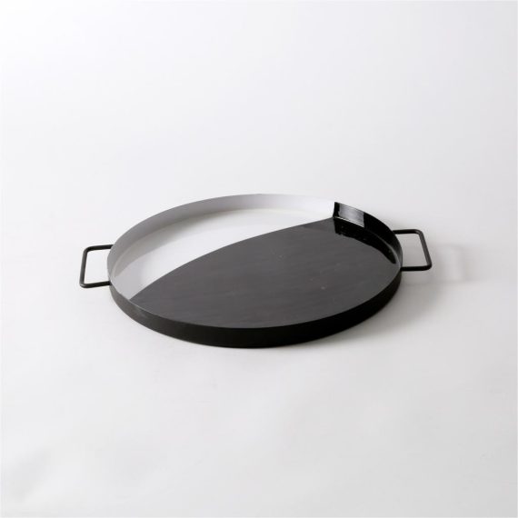 Round serving tray from gibbous trays Furniture & Decor Shop Online at Special Price from Oman Mega Deals