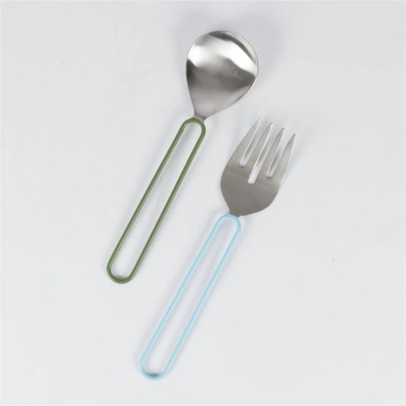 Salad Server multi color Set of 2 cutlery cutlery Shop Online at Special Price from Oman Mega Deals