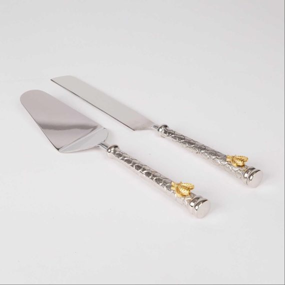 Two-piece silver cake serving set utensils Furniture & Decor Shop Online at Special Price from Oman Mega Deals