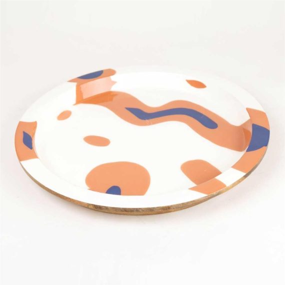 Wavy & Colorful Wooden Serving Tray from Nomad Collection trays Furniture & Decor Shop Online at Special Price from Oman Mega Deals