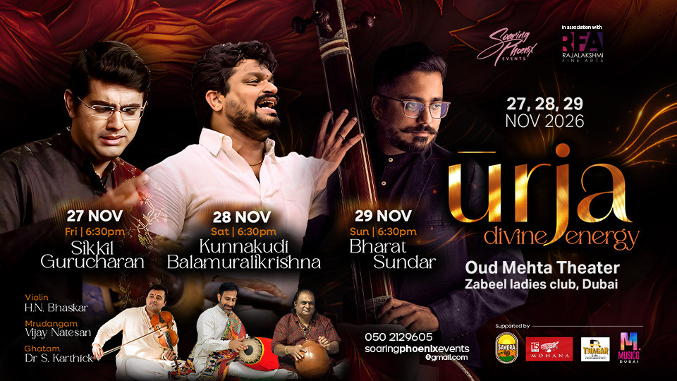 URJA - Divine Energy at Oud Mehta Theater in Dubai - Concerts URJA - Divine Energy at Oud Mehta Theater in Dubai - Concerts OmanMegaDeals.com
