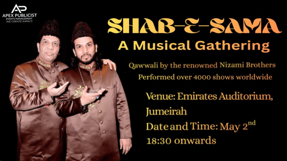 SHAB-E-SAMA - A Musical Gathering in Dubai - Concerts SHAB-E-SAMA - A Musical Gathering in Dubai - Concerts OmanMegaDeals.com